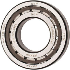 SKF - 35mm Bore Diam, 72mm Outside Diam, 17mm Wide Cylindrical Roller Bearing - 48,400 N Dynamic Capacity, 48,000 Lbs. Static Capacity - Benchmark Tooling