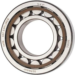 SKF - 35mm Bore Diam, 72mm Outside Diam, 17mm Wide Cylindrical Roller Bearing - 48,400 N Dynamic Capacity, 48,000 Lbs. Static Capacity - Benchmark Tooling