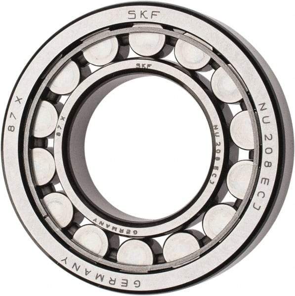 SKF - 40mm Bore Diam, 80mm Outside Diam, 18mm Wide Cylindrical Roller Bearing - 53,900 N Dynamic Capacity, 53,000 Lbs. Static Capacity - Benchmark Tooling