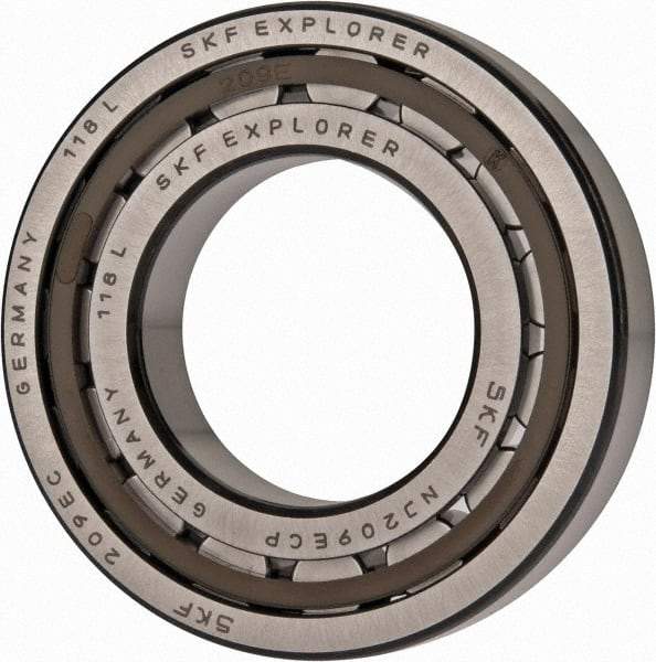 SKF - 45mm Bore Diam, 85mm Outside Diam, 19mm Wide Cylindrical Roller Bearing - 60,500 N Dynamic Capacity, 64,000 Lbs. Static Capacity - Benchmark Tooling