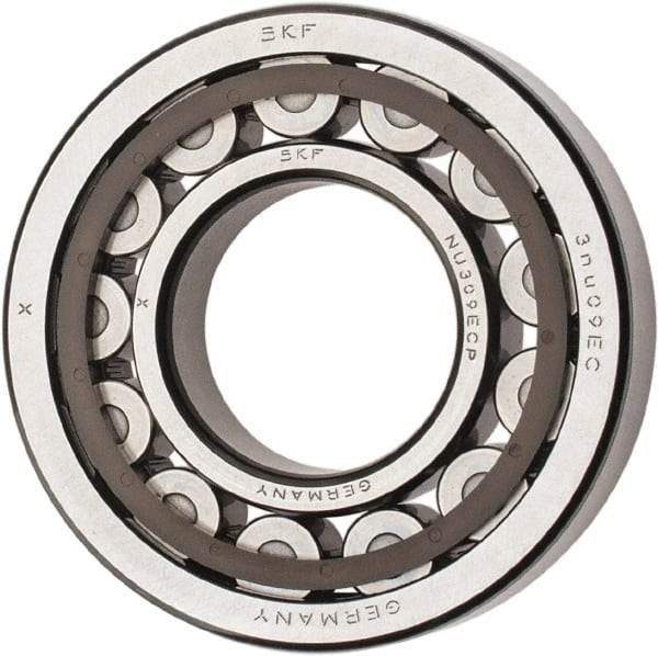 SKF - 45mm Bore Diam, 100mm Outside Diam, 25mm Wide Cylindrical Roller Bearing - 99,000 N Dynamic Capacity, 100,000 Lbs. Static Capacity - Benchmark Tooling