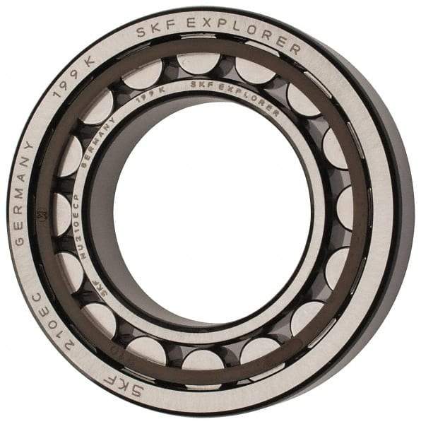 SKF - 50mm Bore Diam, 90mm Outside Diam, 20mm Wide Cylindrical Roller Bearing - 64,400 N Dynamic Capacity, 69,500 Lbs. Static Capacity - Benchmark Tooling