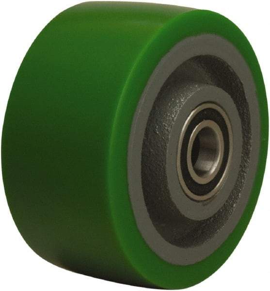 Hamilton - 4 Inch Diameter x 2 Inch Wide, Polyurethane on Cast Iron Caster Wheel - 750 Lb. Capacity, 2-1/2 Inch Hub Length, 1/2 Inch Axle Diameter, Sealed Precision Ball Bearing - Benchmark Tooling