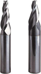 Seco - 10° Taper Angle per Side, 8mm Small End Diam, 32mm LOC, Solid Carbide 4 Flute Tapered Square End Mill - 90mm OAL, 20mm Shank Diam, Spiral Flute, 30° Helix - Benchmark Tooling
