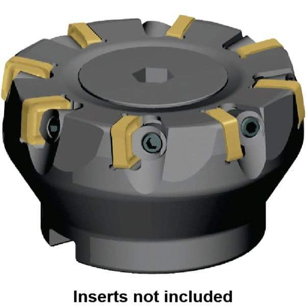 Kennametal - 82mm Cut Diam, 27mm Arbor Hole, 5mm Max Depth of Cut, 6° Indexable Chamfer & Angle Face Mill - 8 Inserts, SNXF 1204... Insert, Right Hand Cut, 8 Flutes, Series KSSR - Benchmark Tooling