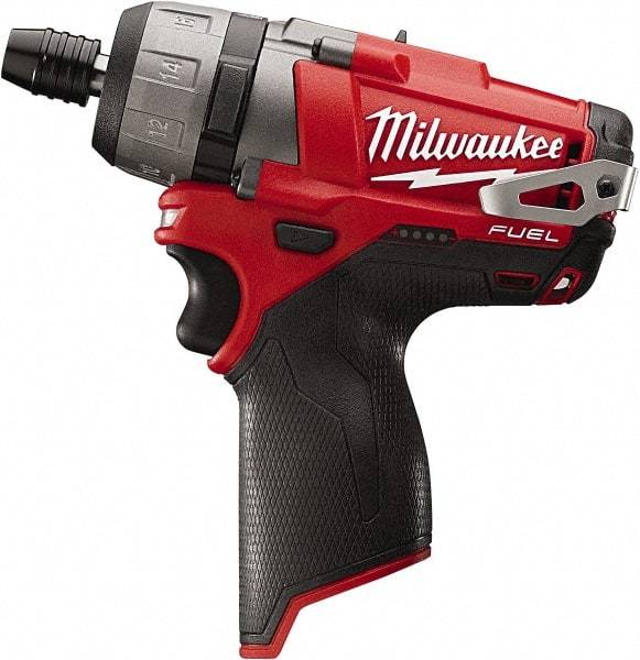 Milwaukee Tool - 12 Volts, Lithium-Ion Battery, Pistol Grip Cordless Screwdriver - 2 Speeds, 450 and 1,700 RPM, 325 Inch/Lbs. Torque, 2 Speed - Benchmark Tooling