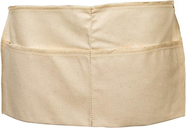 PRO-SAFE - 18 x 9" General Purpose Waist Apron - Cotton, 10 oz Material, Off-White, 2 Pockets, Flame Resistant - Benchmark Tooling