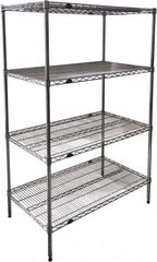 Value Collection - 4 Shelf Wire Shelving Unit - 24" Wide x 18" Deep x 63" High, - Benchmark Tooling
