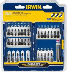 Irwin - 32 Piece, Phillips, Square, Torx Handle, Drive Set - #1 to #3 - Benchmark Tooling