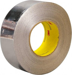 3M - 3" x 45m Silver Foil Tape - 3.25 mil, Acrylic Adhesive, Aluminum Foil Backing, -30°F to 260°F, Series 3380 - Benchmark Tooling