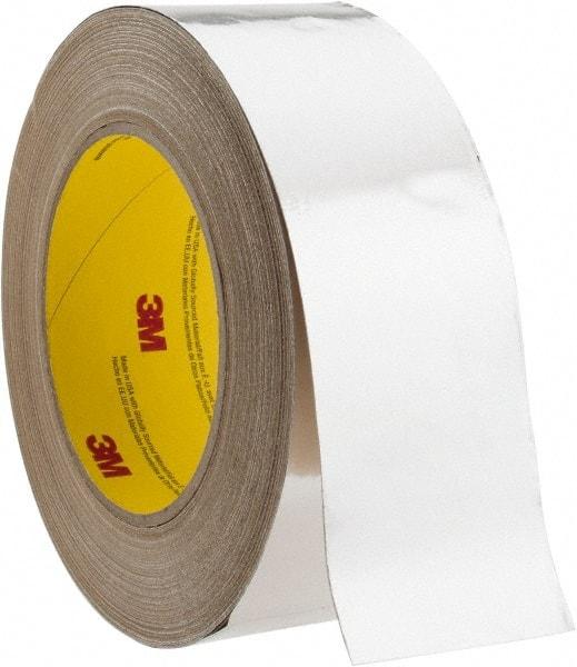 3M - 2" x 45m Silver Foil Tape - 3.25 mil, Acrylic Adhesive, Aluminum Foil Backing, 10 Lb/ln Tensile Strength, -30°F to 260°F, Series 3380 - Benchmark Tooling