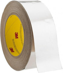 3M - 2" x 45m Silver Foil Tape - 3.25 mil, Acrylic Adhesive, Aluminum Foil Backing, 10 Lb/ln Tensile Strength, -30°F to 260°F, Series 3380 - Benchmark Tooling