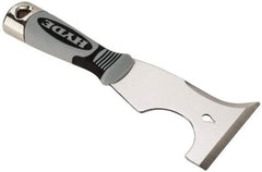 Hyde Tools - 3" Wide Stainless Steel Putty Knife - Stiff, Cushioned Grip Polypropylene Handle, 8" OAL - Benchmark Tooling