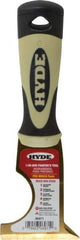 Hyde Tools - 2-1/2" Wide Brass Multi-Purpose Knife - Stiff, Cushioned Grip Polypropylene Handle, 8" OAL - Benchmark Tooling