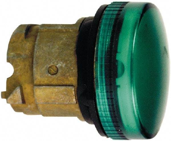 Schneider Electric - Green Lens LED Pilot Light - Round Lens, Shock Resistant, Vibration Resistant, Water Resistant - Benchmark Tooling