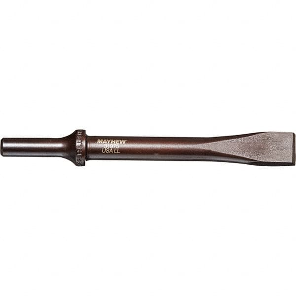 Mayhew - 5/8" Head Width, 6-1/2" OAL, Rivet Cutter Chisel - Round Drive, Round Shank, Steel - Benchmark Tooling