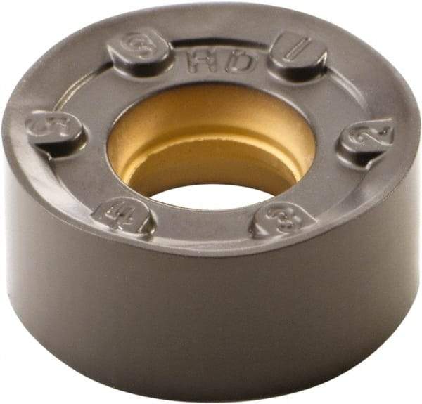 Kennametal - RNPJ1204M0 HD Grade KCPM20 Carbide Milling Insert - TiN/MT/TiCN/Al2O3 Finish, 0.187" Thick, 12mm Inscribed Circle - Benchmark Tooling