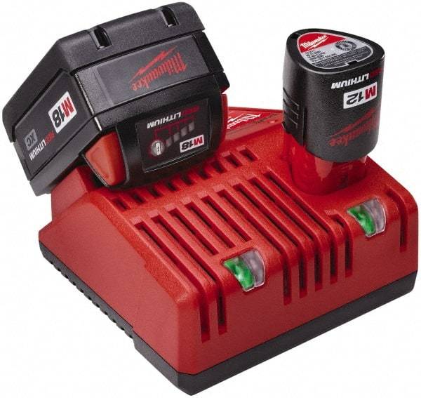 Milwaukee Tool - 12/18 Volt, 2 Battery Power Tool Lithium-Ion Battery Charger - M12 and M18 Not Included - Benchmark Tooling