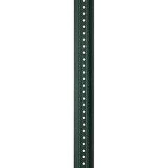 Nucor - 8' High, Powder Coated Traffic Sign Post - Steel, 3/8" Hole Diam, Green - Benchmark Tooling