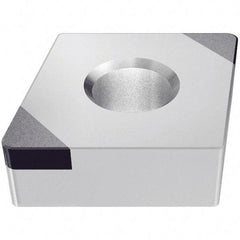 Iscar - CNGA432 F2 Grade IB10H PCBN Turning Insert - Uncoated, 80° Diamond, 1/2" Inscr Circle, 3/16" Thick, 1/32" Corner Radius - Benchmark Tooling