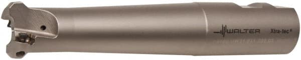 Walter - 31.75mm Cut Diam, 0.1181mm Max Depth of Cut, 1-1/4" Shank Diam, 7" OAL, Indexable Chamfer & Angle End Mill - ODM. 0504.., ODH. 0504.. Insert Style, Weldon Shank - Benchmark Tooling