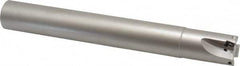 Walter - 1" Cut Diam, 8mm Max Depth of Cut, 1" Shank Diam, 8" OAL, Indexable Square Shoulder End Mill - AD.T 0803.. Inserts, Cylindrical Shank, 90° Lead Angle - Benchmark Tooling