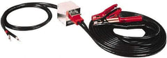 Associated Equipment - 25 Ft. Long, 500 Amperage Rating, Plug in Booster Cable - Black, 4 AWG Wire Guage - Benchmark Tooling