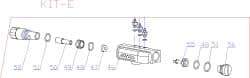 RivetKing - 3 to 6" Air Valve Kit for Rivet Tool - Includes Air Valve Body, Air Valve Ring, O-Ring, Air Valve Base, Valve Rod - Benchmark Tooling