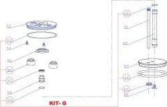 RivetKing - 3 to 6" Seal Kit for Rivet Tool - Includes O-Rings, Buffer, Seal Ring, Piston Ring - Benchmark Tooling