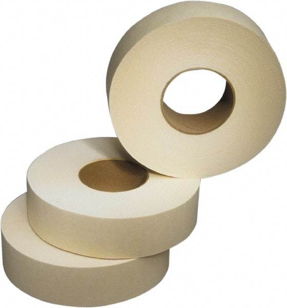 Ability One - 3" x 120 Yd Beige Rubber Adhesive Packaging Tape - Paper Backing, 2.2 mil Thick, Series Industrial Grade - Benchmark Tooling