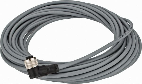 Telemecanique Sensors - 3 Amp, M12 4 Pin Elbowed Female Cordset Sensor and Receptacle - 250 VAC, 300 VDC, 10m Cable Length, IP67 Ingress Rating - Benchmark Tooling