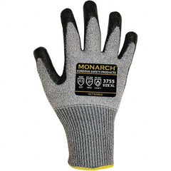 Cordova - Size M, ANSI Cut Lvl 3, Puncture Lvl 2, Abrasion Lvl 4, Cut & Puncture Resistant Gloves - Palm Coated, Black/Gray - Benchmark Tooling