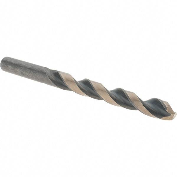 Value Collection - 3/8" 135° High Speed Steel Jobber Drill - Oxide/Gold Finish, Right Hand Cut, Spiral Flute, Straight Shank, 5" OAL, Split Point - Benchmark Tooling