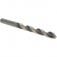 Value Collection - 3/8" 135° High Speed Steel Jobber Drill - Oxide/Gold Finish, Right Hand Cut, Spiral Flute, Straight Shank, 5" OAL, Split Point - Benchmark Tooling