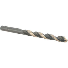Value Collection - 1/4" 135° High Speed Steel Jobber Drill - Oxide/Gold Finish, Right Hand Cut, Spiral Flute, Straight Shank, 4" OAL, Split Point - Benchmark Tooling
