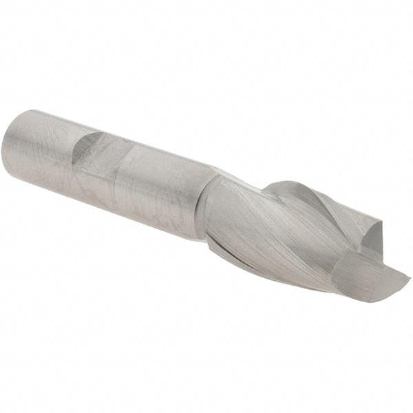 Value Collection - 5/8", 1-1/8" LOC, 1/2" Shank Diam, 3-1/8" OAL, 2 Flute, High Speed Steel Square End Mill - Single End, Uncoated, Spiral Flute, 30° Helix, Centercutting, Right Hand Cut, Right Hand Flute - Benchmark Tooling