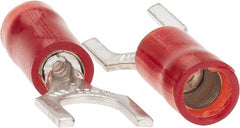 Value Collection - #10 Stud, 22 to 18 AWG Compatible, Partially Insulated, Crimp Connection, Standard Fork Terminal - Benchmark Tooling