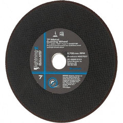 Value Collection - 7" Aluminum Oxide Cutoff Wheel - 0.04" Thick, 7/8" Arbor, 8,732 Max RPM - Benchmark Tooling