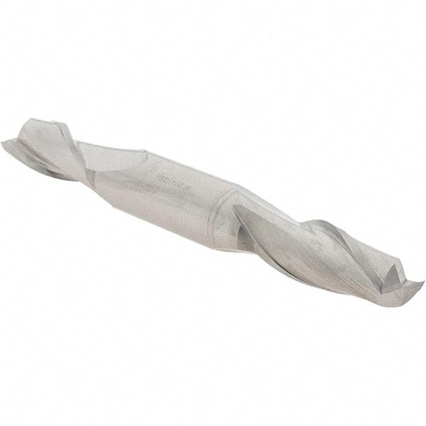 Value Collection - 9/16", 1-1/8" LOC, 5/8" Shank Diam, 4-1/2" OAL, 2 Flute, High Speed Steel Square End Mill - Double End, Uncoated, Spiral Flute, 30° Helix, Centercutting, Right Hand Cut, Right Hand Flute - Benchmark Tooling