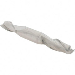 Value Collection - 9/16", 1-1/8" LOC, 5/8" Shank Diam, 4-1/2" OAL, 2 Flute, High Speed Steel Square End Mill - Double End, Uncoated, Spiral Flute, 30° Helix, Centercutting, Right Hand Cut, Right Hand Flute - Benchmark Tooling