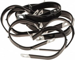 Value Collection - 2-1/2" Bundle Diam, 3/8" Hole, Steel Clamp - 3/4" Wide, Black - Benchmark Tooling