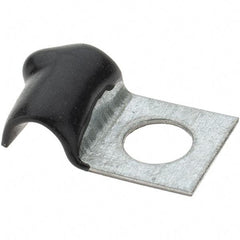 Value Collection - 3/16" Bundle Diam, 1/4" Hole, Steel Clamp - 1/2" Wide, Black - Benchmark Tooling