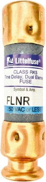 Value Collection - 125 VDC, 250 VAC, 2.5 Amp, Time Delay General Purpose Fuse - 2" OAL, 200 kA Rating, 9/16" Diam - Benchmark Tooling