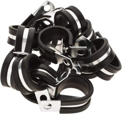 Value Collection - 7/8" Bundle Diam, 1/4" Hole, Steel Clamp - 1/2" Wide, Black - Benchmark Tooling