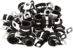 Value Collection - 1/2" Bundle Diam, 1/4" Hole, Steel Clamp - 1/2" Wide, Black - Benchmark Tooling