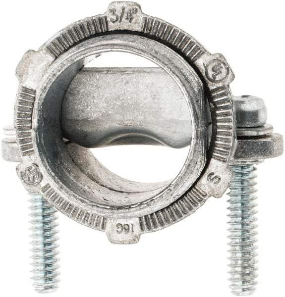 Value Collection - 3/4" Trade, Die Cast Zinc Squeeze Clamp Straight Conduit Connector - Benchmark Tooling