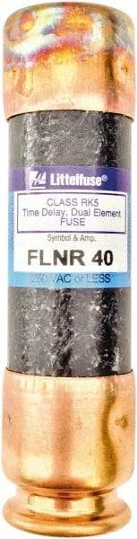 Value Collection - 125 VDC, 250 VAC, 40 Amp, Time Delay General Purpose Fuse - 3" OAL, 200 kA Rating, 13/16" Diam - Benchmark Tooling