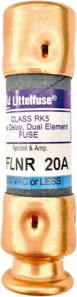 Value Collection - 125 VDC, 250 VAC, 20 Amp, Time Delay General Purpose Fuse - 2" OAL, 200 kA Rating, 9/16" Diam - Benchmark Tooling