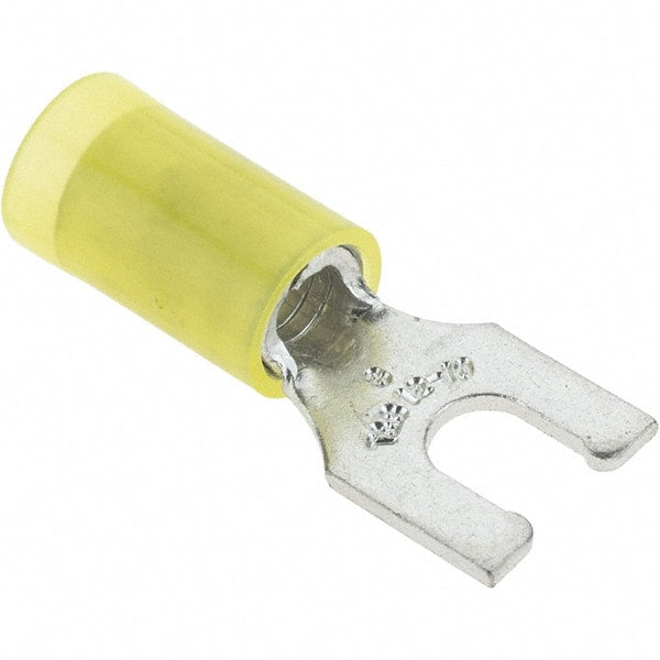 Value Collection - #8 Stud, 12 to 10 AWG Compatible, Partially Insulated, Crimp Connection, Locking Fork Terminal - Benchmark Tooling