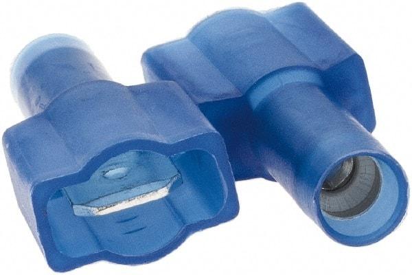 Value Collection - 16 to 14 AWG, Nylon, Fully Insulated, Male Wire Disconnect - 1/4" Wide Tab, Blue - Benchmark Tooling